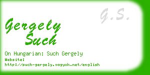 gergely such business card